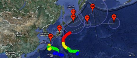 typhoon japan today tracker map|Digital Typhoon: Typhoon Forecast Track (on Google Maps).